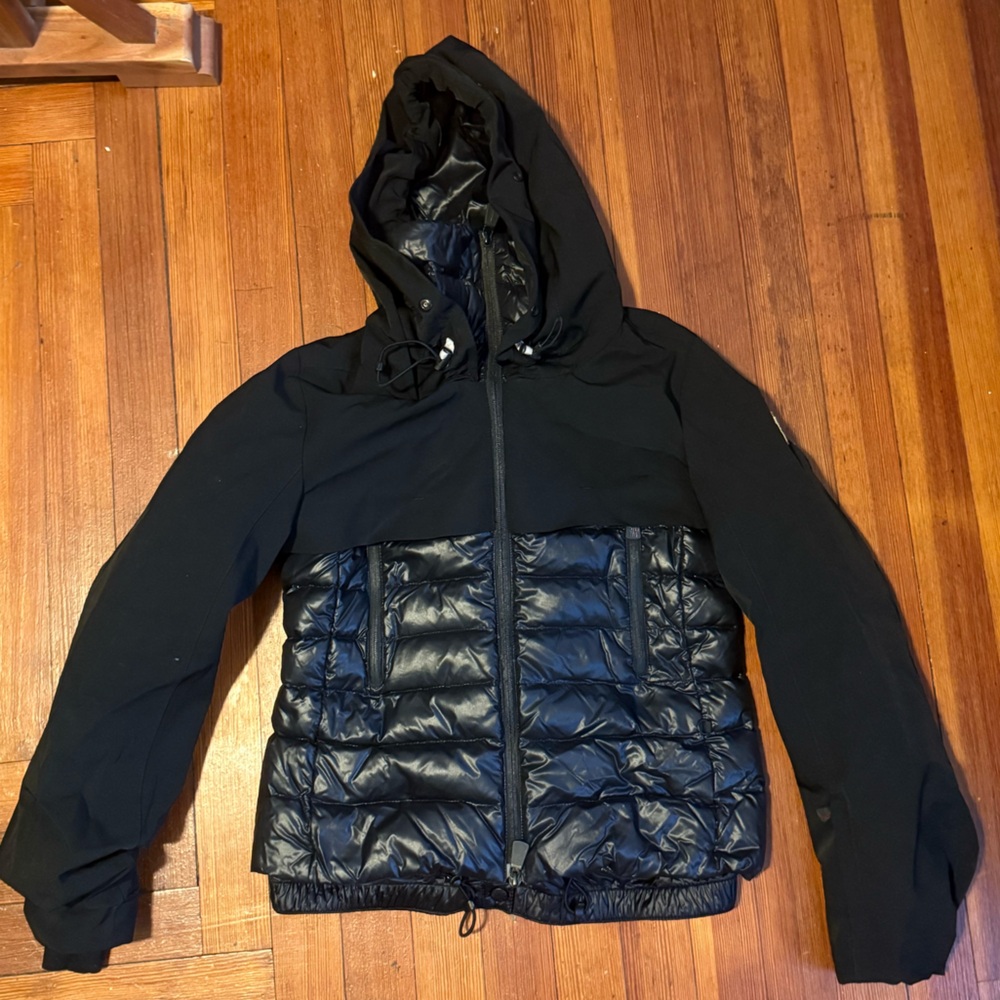 Moncler Black Down Ski Puffer Jacket with Hood